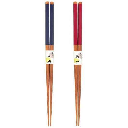 天然竹筷子(藍/紅兩色入）