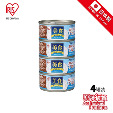 IRIS OHYAMA 美味菜單牌貓糧 - 吞拿魚小魚乾味 (4罐裝)