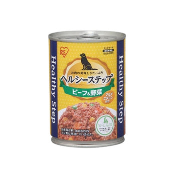 IRIS Healthy Step罐裝狗糧 - 牛肉蔬菜味 (375g)
