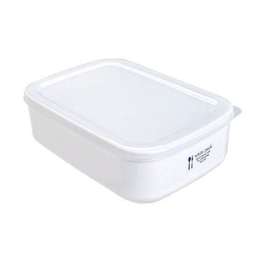 白色長方形扁身食物保鮮密實盒